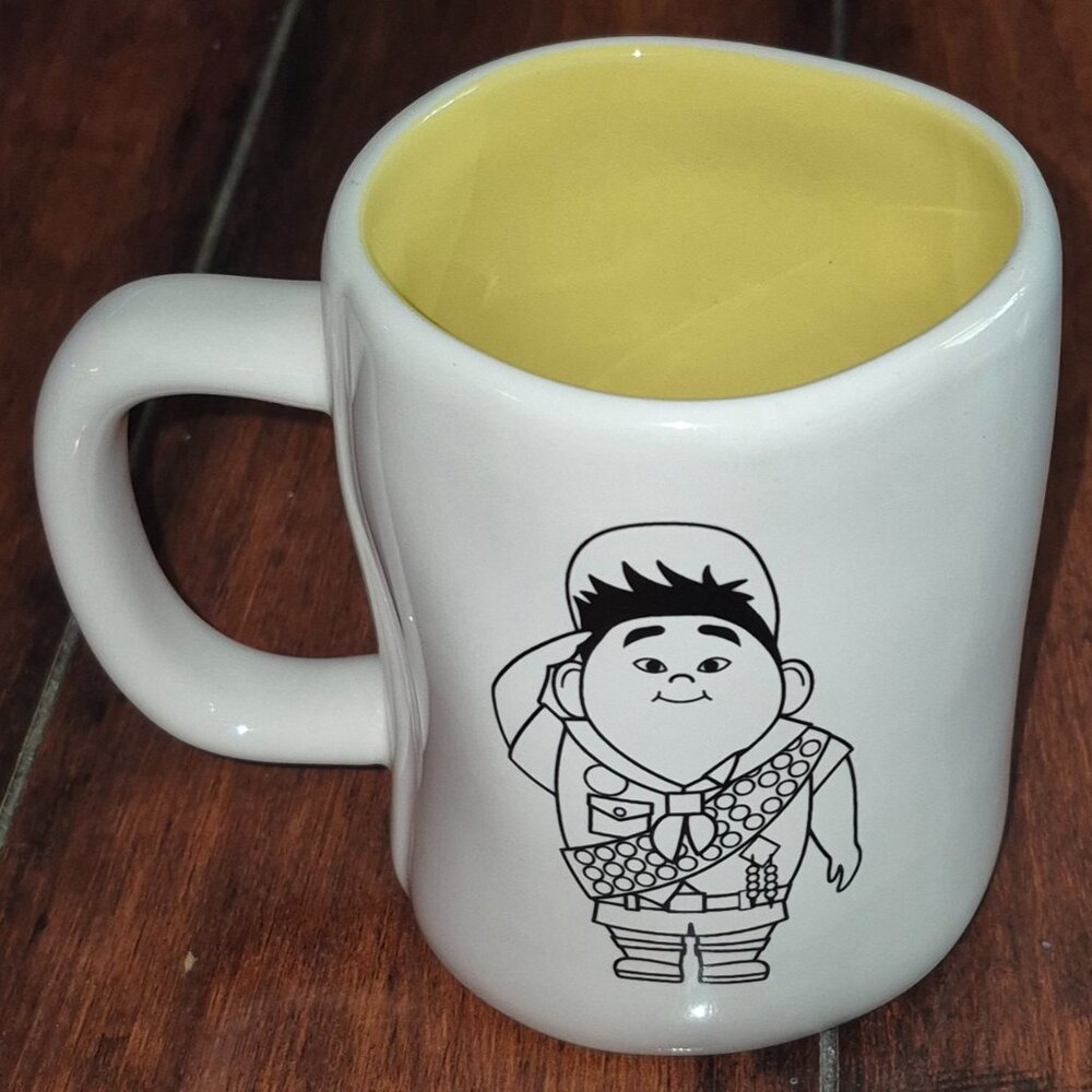 Rae Dunn Disney/Pixar Movie UP Wilderness Explorer Russell Ceramic Mug NEW!!